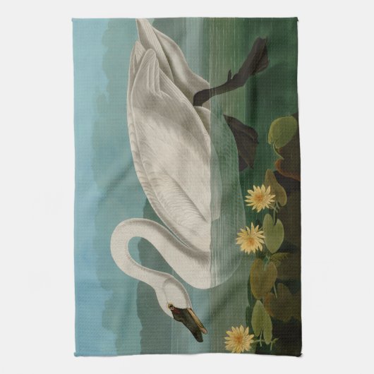 Amerikaanse Zwanenvogels Audubon Theedoek (Verticaal)