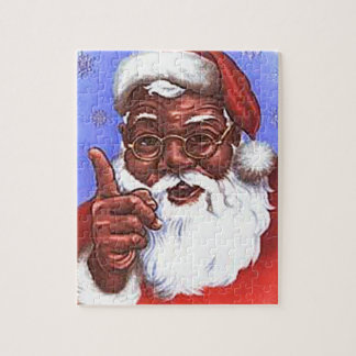 Amerikaanse zwarte kerstman legpuzzel