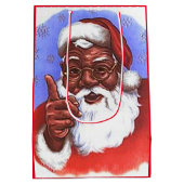 Amerikaanse zwarte kerstman medium cadeauzakje (Achterkant)