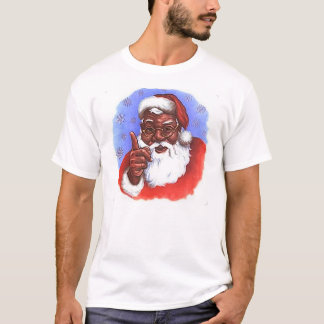 Amerikaanse zwarte kerstman t-shirt