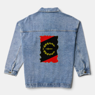 Amerikaanse zwarte vlag Amerikaanse Afrikaanse Her Denim Jacket