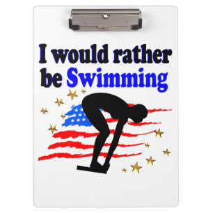 AMERIKAANSE ZWEMMER DESIGN IK ZOU LIEVER ZWEMMEN KLEMBORD