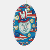 AMERIKANA FOLK ART PATRIOTISCH MAN IN MOE KERAMISCH ORNAMENT (Rechts)