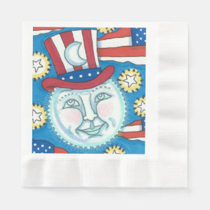 AMERIKANA FOLK ART PATRIOTISCH MAN IN MOE SERVET