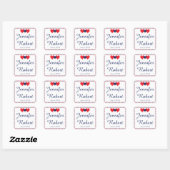 Amerikana Hearts Wedding Envelope Seal Vierkante Sticker (Vel)