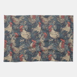 Amerikana Rooster Kitchen Towels Theedoek