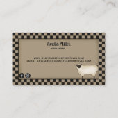 Amerikana Saltbox Primitief Land Rustic Visitekaartje (Achterkant)