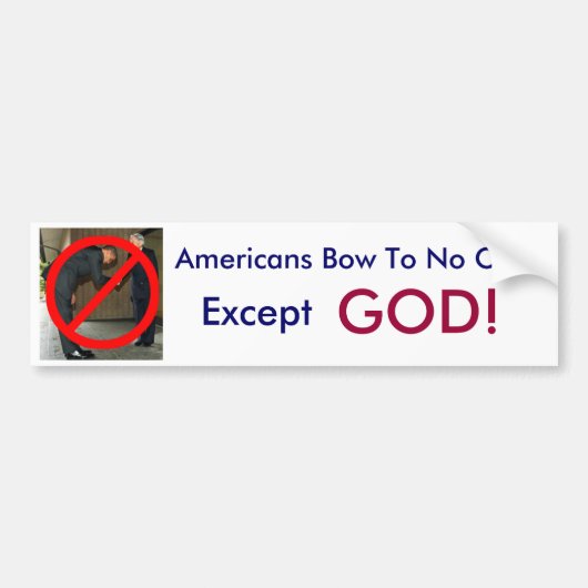 Amerikanen komen bij niemand bumpersticker (Voorkant)
