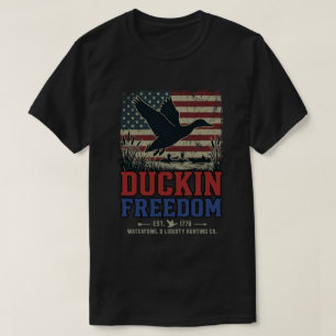 Amerikanen patriottenvlag: Eendenjacht voor vrijhe T-shirt