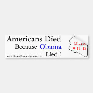 Amerikanen stierven toen Obama loog Bumpersticker