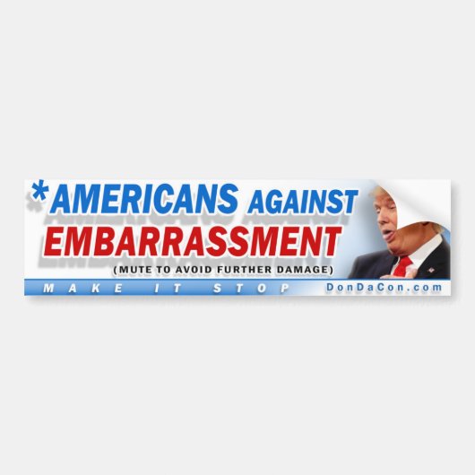 Amerikanen tegen barbaarsheid bumpersticker (Voorkant)