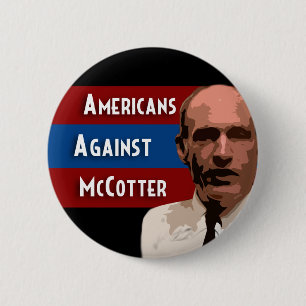 Amerikanen tegen McCotter Ronde Button 5,7 Cm
