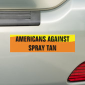 AMERIKANEN TEGEN SPRAY TAN-BUMPERSTICKER BUMPERSTICKER (Op auto)