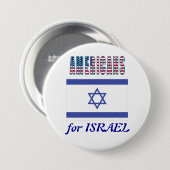 Amerikanen voor Israëlische Button (Voorkant /achterkant)