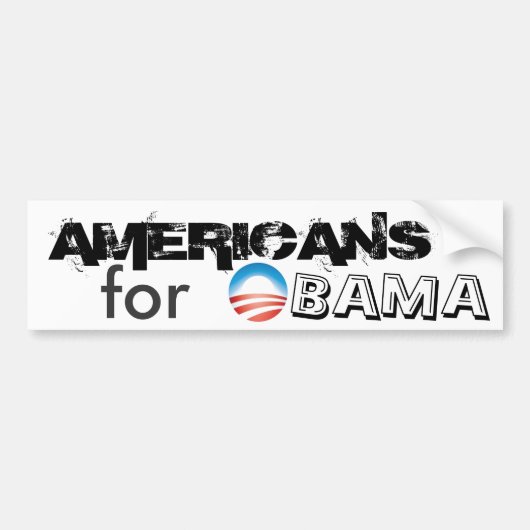 AMERIKANEN voor OBAMA Bumpersticker (Voorkant)