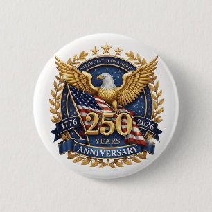 Amerika's 250-jarig jubileum ronde button 5,7 cm