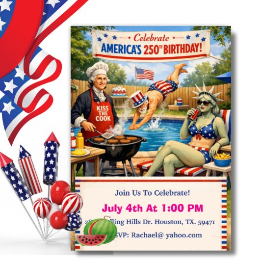 Amerika's 250e BBQ Kaart