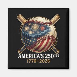 Amerika's 250e honkbal Amerikaanse vlag patriottis Magneet