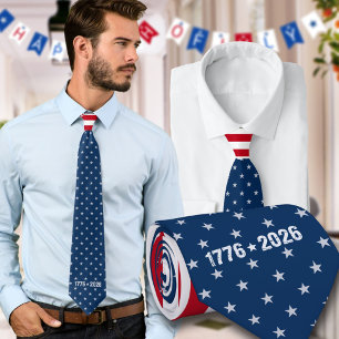 Amerika's 250e Stars And Stripes 1776-2026 Stropdas