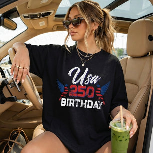 Amerika's 250e Verjaardag 1776-2026 Grafisch Vuur T-shirt