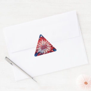 Amerika's 250e verjaardag 1776-2026 RWB-Vuurwerk Driehoek Sticker