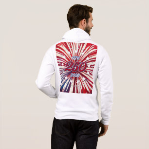 Amerika's 250e verjaardag 1776-2026 RWB-Vuurwerk  Hoodie