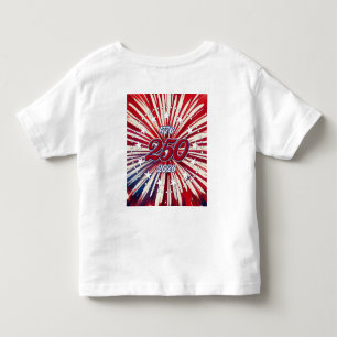 Amerika's 250e Verjaardag 1776-2026 RWB-Vuurwerk Kinder Shirts