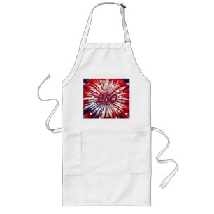 Amerika's 250e verjaardag 1776-2026 RWB-Vuurwerk Lang Schort