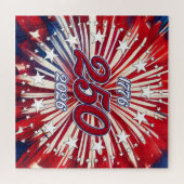 Amerika's 250e Verjaardag 1776-2026 RWB-Vuurwerk Legpuzzel (Horizontaal)
