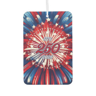 Amerika's 250e verjaardag 1776-2026 RWB-Vuurwerk Luchtverfrisser