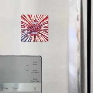 Amerika's 250e verjaardag 1776-2026 RWB-Vuurwerk Magneet
