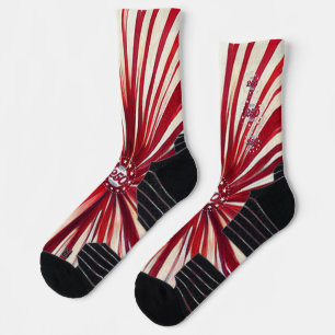 Amerika's 250e verjaardag 1776-2026 RWB-Vuurwerk Sokken