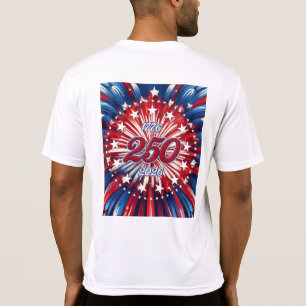 Amerika's 250e verjaardag 1776-2026 RWB Vuurwerk T T-shirt
