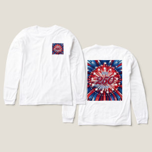 Amerika's 250e verjaardag 1776-2026 RWB-Vuurwerk Tri-Blend Shirt