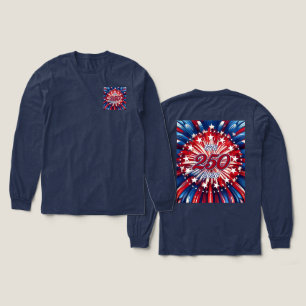 Amerika's 250e Verjaardag 1776-2026 RWB-Vuurwerk Tri-Blend Shirt