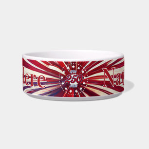 Amerika's 250e verjaardag 1776-2026 RWB-Vuurwerk Voerbakje