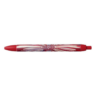 Amerika's 250e verjaardag 1776-2026 RWB-Vuurwerk Zwarte Inkt Pen