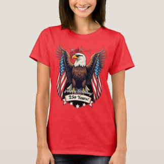 Amerika's 250e verjaardag 4 juli  t-shirt