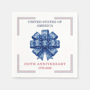 Amerika's 250e Verjaardag Aquarel Boog Elegant Servet