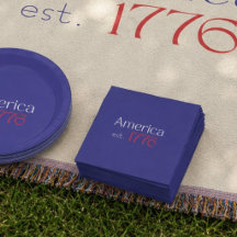 Amerika's 250e verjaardag est 1776 Typografie Blau
