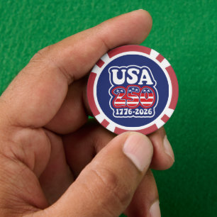 Amerika's 250e Verjaardag - Groovy USA 250 Poker Chips