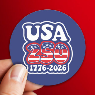 Amerika's 250e verjaardag - Groovy USA 250 Ronde Sticker