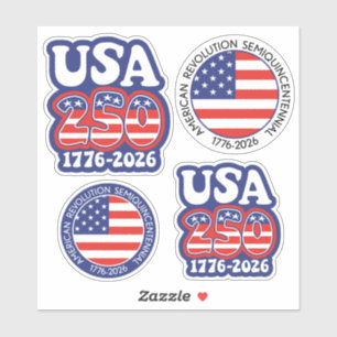 Amerika's 250e verjaardag - Groovy USA 250 Sticker