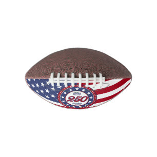 Amerika's 250e verjaardag met de vlag van de VS American Football