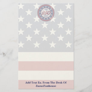 Amerika's 250e verjaardag met de vlag van de VS Briefpapier