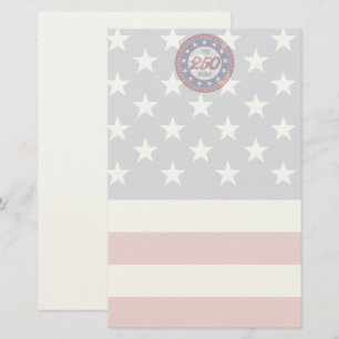 Amerika's 250e verjaardag met de vlag van de VS Briefpapier
