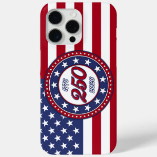 Amerika's 250e verjaardag met de vlag van de VS iPhone 15 Pro Max Hoesje