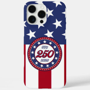Amerika's 250e verjaardag met de vlag van de VS iPhone 16 Pro Max Hoesje