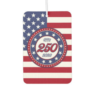 Amerika's 250e verjaardag met de vlag van de VS Luchtverfrisser