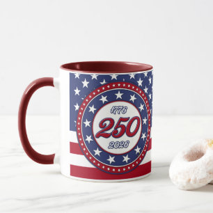 Amerika's 250e verjaardag met de vlag van de VS Mok